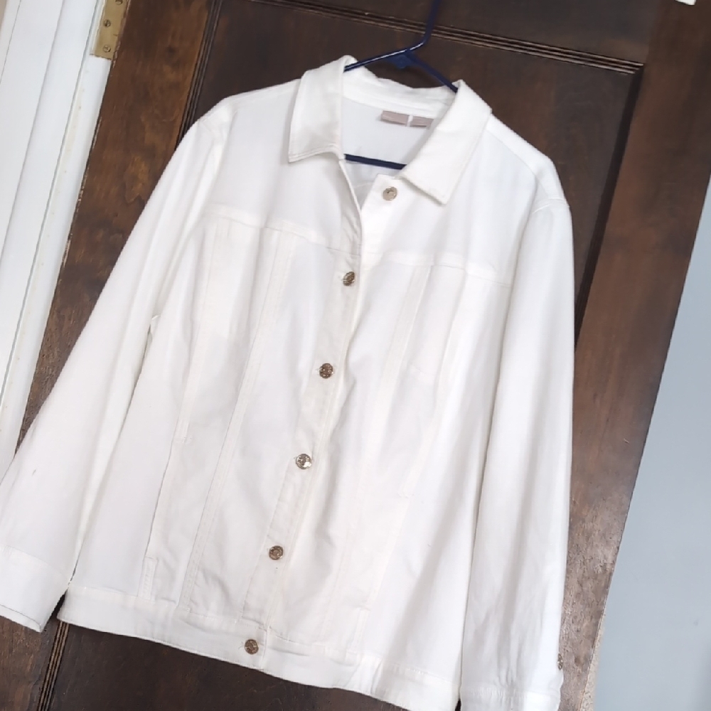 Chico's White Jean Jacket